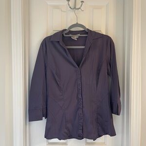 Purple Button Up Blouse - Size Large